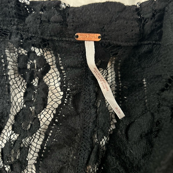 FREE PEOPLE Shayla Lace Mini Dress Black Bodycon Y2K M - Picture 7 of 12